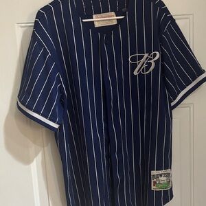 Budweiser Navy Pinstripe Jersey